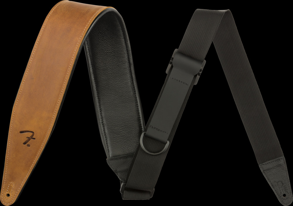  Fender Broken-In Leather Guitar Strap, 2.5in, Black : Musical  Instruments