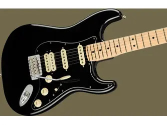 Fender American Performer Stratocaster, Black - Maple Fingerboard - Incl deluxe Gig Bag 