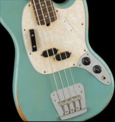 Fender JMJ Road Worn Mustang Bass, Faded Daphne Blue, Rosewood - Incls Deluxe Gig Bag