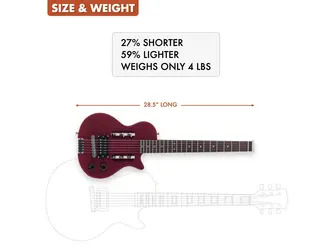 Traveler Guitar EG-1 Studio Matt Red Travel Electric Guitar & Case