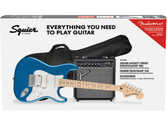 Fender Squier Affinity Series Stratocaster HSS Lake Placid Blue Electric Guitar Pack