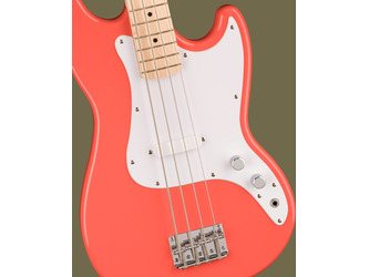 Fender Squier Bronco Tahitian Coral Bass Guitar