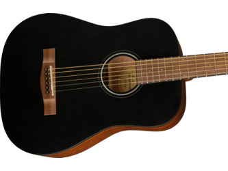 Fender Alternative FA-15 Black 3/4 Scale Acoustic Guitar & Case