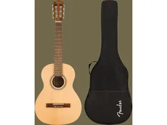 Fender CN-30 Nylon, Walnut Fingerboard, Natural Classical Guitar - Includ Gig Bag