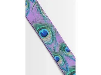 Kala Peacock Print Ukulele Strap - Purple