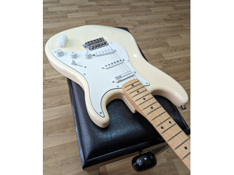 Fender Ed O'Brien Sustainer Stratocaster, Olympic White, Maple - Includes deluxe Gig Bag B Stock