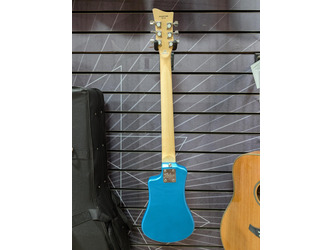 Hofner Shorty Blue Travel Electric Guitar - B Stock
