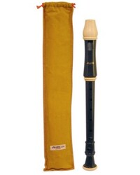 Aulos 205 Descant Soprano Recorder with a Yellow Case
