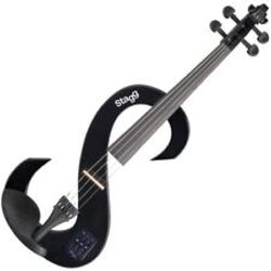 Stagg Electric Violin Outfit in Black Including Headphones