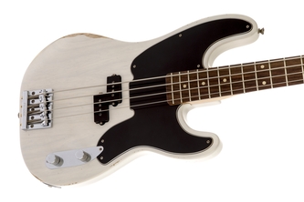 Fender Mike Dirnt Road Worn Precision Bass, White Blonde, Rosewood  -Incl Hardshell Case