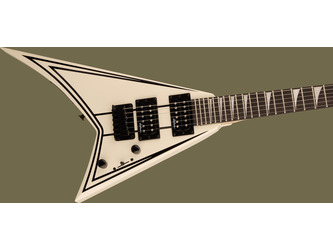 Jackson JS Series RR Minion JS1XM, Snow White w/Black Pin Stripes, Amaranth
