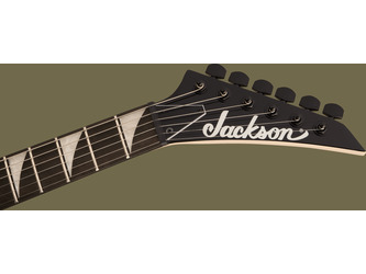 Jackson JS Series RR Minion JS1XM, Snow White w/Black Pin Stripes, Amaranth