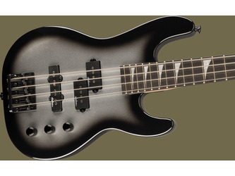 Jackson Limited Edition JS Series Concert Bass Minion JS1X, Silverburst, Amaranth
