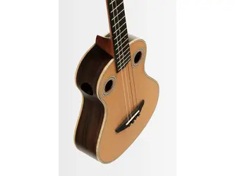 Kala All Solid Cedar Rosewood Double Sound Hole Ukulele With Bag