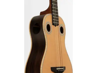 Kala All Solid Cedar Rosewood Double Sound Hole Ukulele With Bag