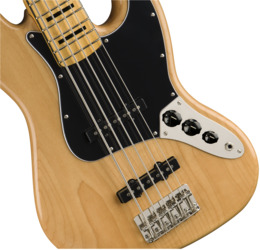 Fender Squier Classic Vibe '70s Jazz Bass V Natural 5-String Electric Bass Guitar