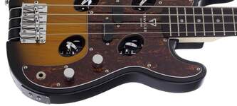 Traveler Guitar TB-4P Sunburst Travel Electric Bass Guitar & Case