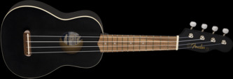 Fender Venice Soprano Ukulele, Black 