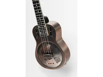 Kala Raw Copper Baritone Resonator Ukulele with EQ & Deluxe Gig Bag