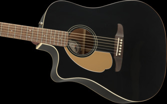 Fender California Redondo Player Jetty Black Left-Handed Electro Acoustic Guitar