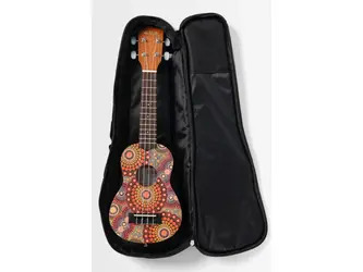  Kala Aboriginal Screen Print Designed Soprano, With Gig Bag