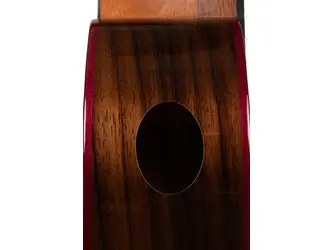 Kala Contour Deluxe All Solid Gloss Spruce Rosewood Ukulele With Cutaway and Bag