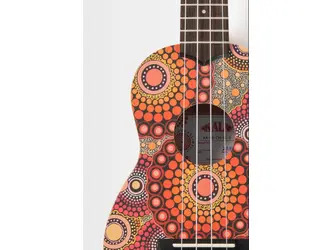  Kala Aboriginal Screen Print Designed Soprano, With Gig Bag