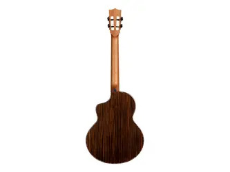 Kala Contour Deluxe All Solid Gloss Spruce Rosewood Ukulele With Cutaway and Bag