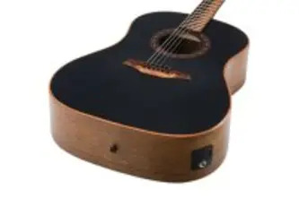 Bromo Tahoma Black Concert Acoustic Guitar - Solid Mahogany Top