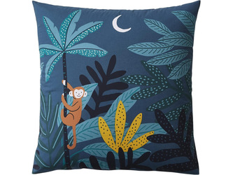 Vertbaudet Jungle Night Duvet Cover and Pillowcase Set for Children 140 x 200 cm Blue / Multi-Colour