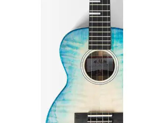 Kala All Solid Stained Blue Flamed Maple Waterfall Ukulele