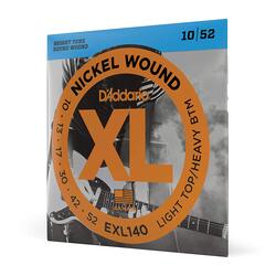 D'Addario EXL140 Nickel Wound Electric Guitar Strings, Light / Heavy, 10-52