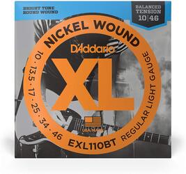 D'Addario EXL110BT Nickel Wound Electric Guitar Strings, Balanced Tension, Regular Light, 10-46