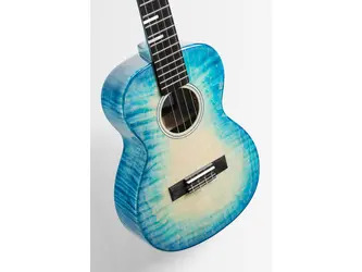 Kala All Solid Stained Blue Flamed Maple Waterfall Ukulele