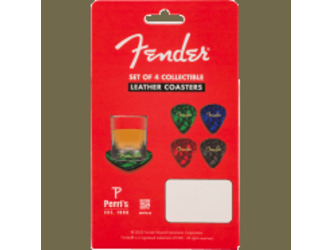 Fender Pick Shape Logo Coasters, 4-Pack, Multi-Colour