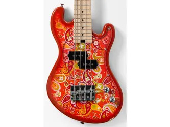 Kala Solid Body 4-String Orange Paisley Fretted U•BASS®