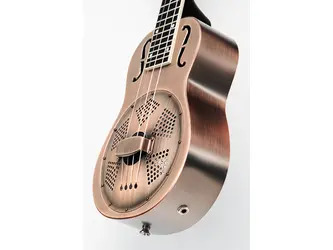 Kala Raw Copper Baritone Resonator Ukulele with EQ & Deluxe Gig Bag