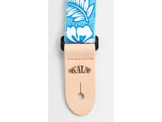 Kala Hibiscus Print Ukulele Strap- Blue