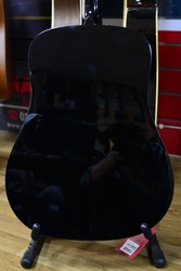 Fender Alternative FA-125 Dreadnought Black Acoustic Guitar & Case