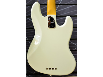 Fender American Professional II Jazz Bass Olympic White Left-Handed Electric Bass Guitar & Case