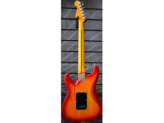 Fender Amercian Ultra Lux Stratocaster with Maple Fingerboard Plasms Red Burst with Hard Case