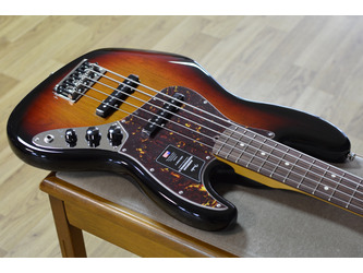 Fender American Professional II Jazz Bass V 3-Colour Sunburst 5-String Electric Bass Guitar & Case