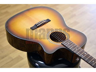 Guild Westerly OM-260CE Orchestral Model Deluxe Burl Edge Burst Electro Acoustic Guitar - Sale