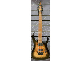 Jackson Pro Series Signature Misha Mansoor Juggernaut HT7P Black Burst Burl 7-String Electric Guitar