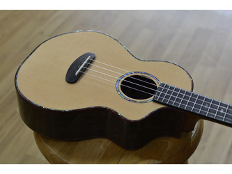 Kala Contour Deluxe All Solid Gloss Spruce & Rosewood Tenor Ukulele inc Deluxe Bag