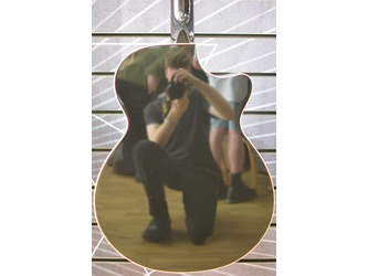 Faith Eclipse FECV Venus OM Black Left-Handed All Solid Electro Acoustic Guitar & Case