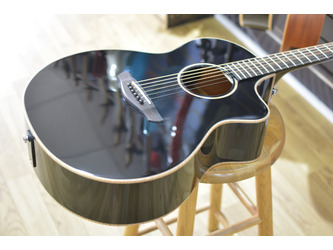 Faith Eclipse Neptune Cutaway Electro - Black - Incl Hard Case 
