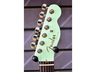 Fender American Ultra Luxe Telecaster Transparent Surf Green Electric Guitar Incl Hard Case 