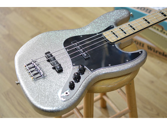 Fender Limited Edition Mikey Way Jazz Bass Guitar, Silver Sparkle