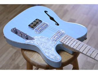 Fender Parallel Universe II Tele Mgico, Transparent Daphne Blue, Maple - Includes Deluxe Hardshell Case